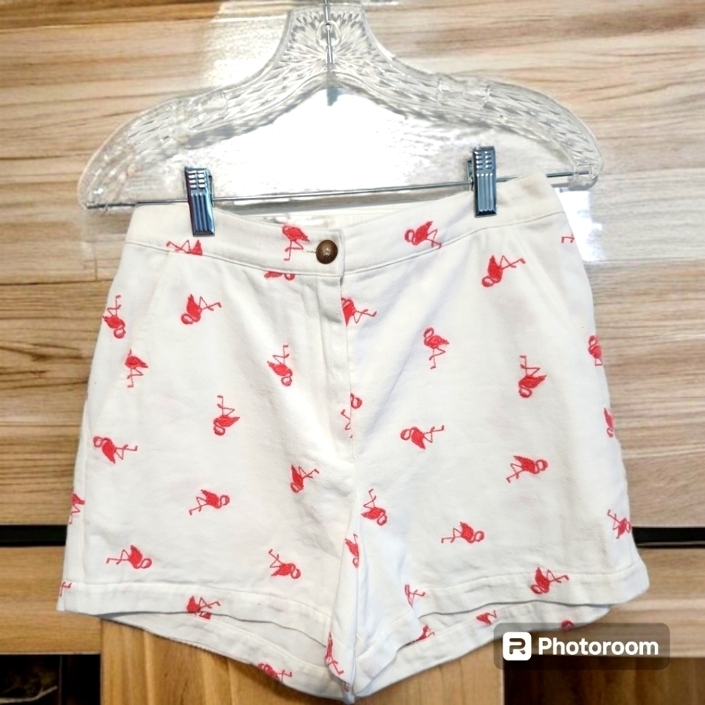 NWT Jun and Ivy from Francesca's Flamingo Patterned Size Small Shorts